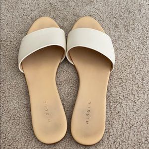 White Nisolo Slides
